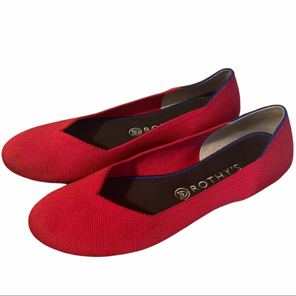 Gently worn red Rothy’s